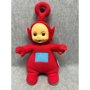 Teletubbies Talking Po Plush Toy Red Vintage 90s Vinyl Face 11 Inch Batteries